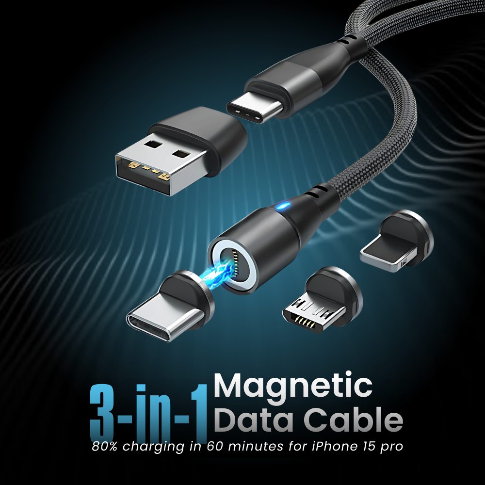 SnapChargers Fast Charger - 1 Cable + 3 Tips